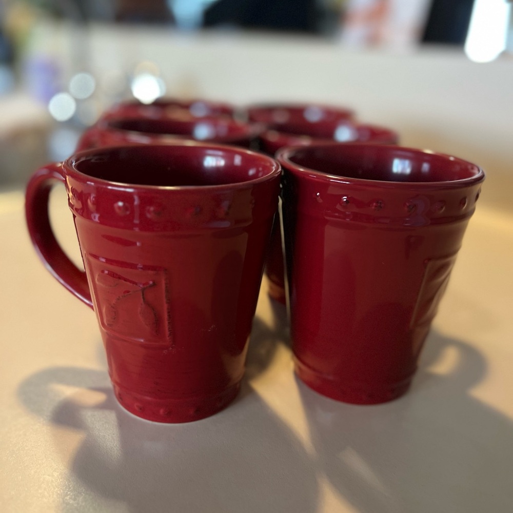Signature Red Embossed Mug - Picture 3 of 4
